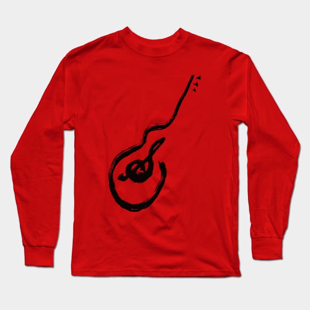 Guitar Long Sleeve T-Shirt by graphicganga